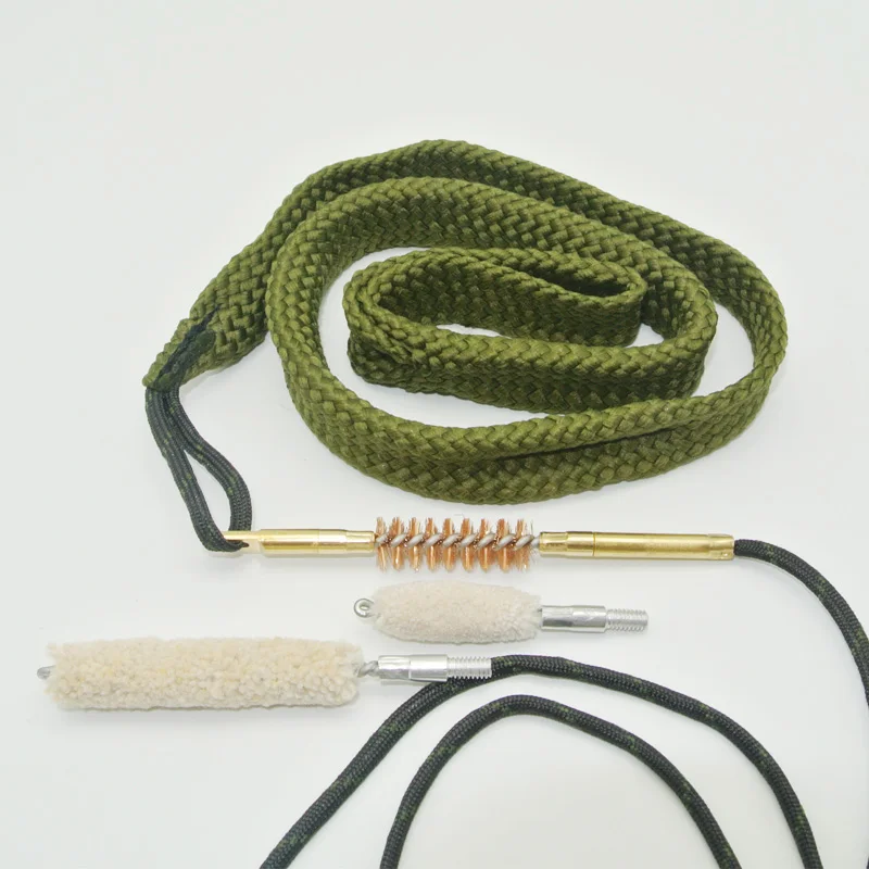 Green World 1 шт./лот. 22cal/5,56 мм. 30cal/7,62 мм. 38cal/9 мм Boresnake, чистящий канат, набор кистей для чистки ружья