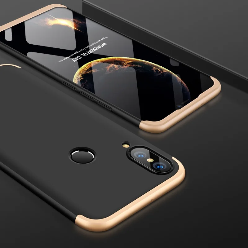 gold black gold Y9 чехол для huawei Y9 Y7 Y6 Prime чехол крышка 360 градусов полное покрытие чехол для huawei Y9 Y 9 Y92019 JKM-LX1 JKM LX1 чехол - Цвет: gold black gold