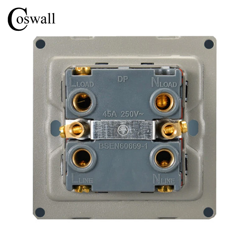 Переключатель COSWALL 45A с неоновой стеклянной панелью кухонный водонагреватель
