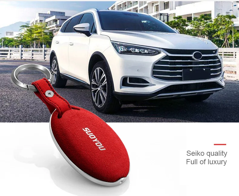 Чехол для ключей из оцинкованного сплава из натуральной кожи для BYD Song Yuan Qin C2 SONG ev500 tang DM