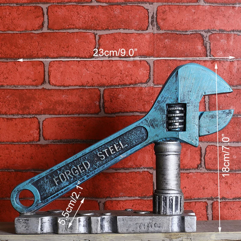 Винтажная модель гаечного ключа украшение для дома ретро мебель статуэтки