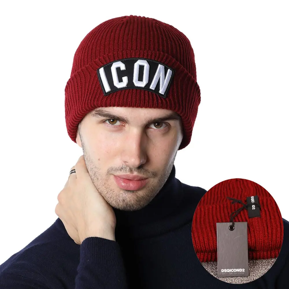 DSQICOND2 мужские шапки зимние женские Лыжные икона gorras para hombre вязаная зимняя шапка