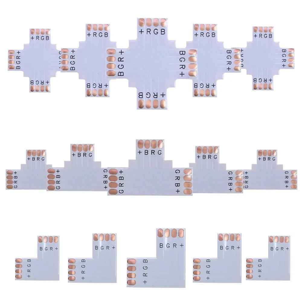 Высококачественная Светодиодная лента соединитель 2 контакта 4 5 контактов 10 мм L