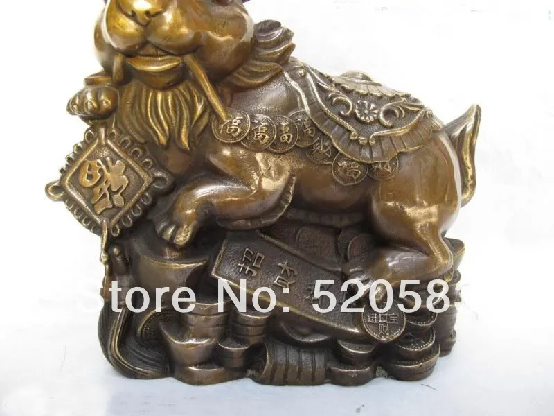 Classical Copper Feng Shui Lucky Money wealth blessing lovely hare rabbit Statue fast | Дом и сад