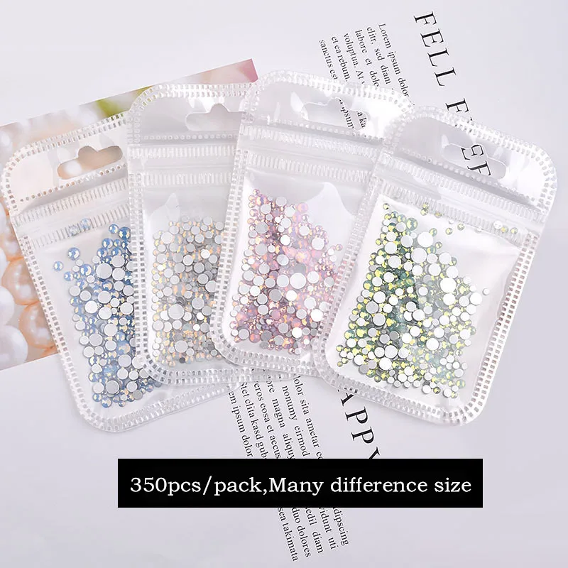 mix(1400pcs) 350 шт смешанный размер(ss4-ss20) Кристалл Красочный Опал Дизайн ногтей украшения из страз блестящие камни 3D маникюрный аксессуар инструмент - Цвет: mix(1400pcs)