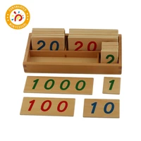 montessori baby toys wooden material large numberblocks cards with box learning educational training math toy for children