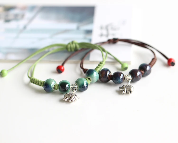 Уникальные керамические браслеты ручной работы с бусинами для женщин подвеска в