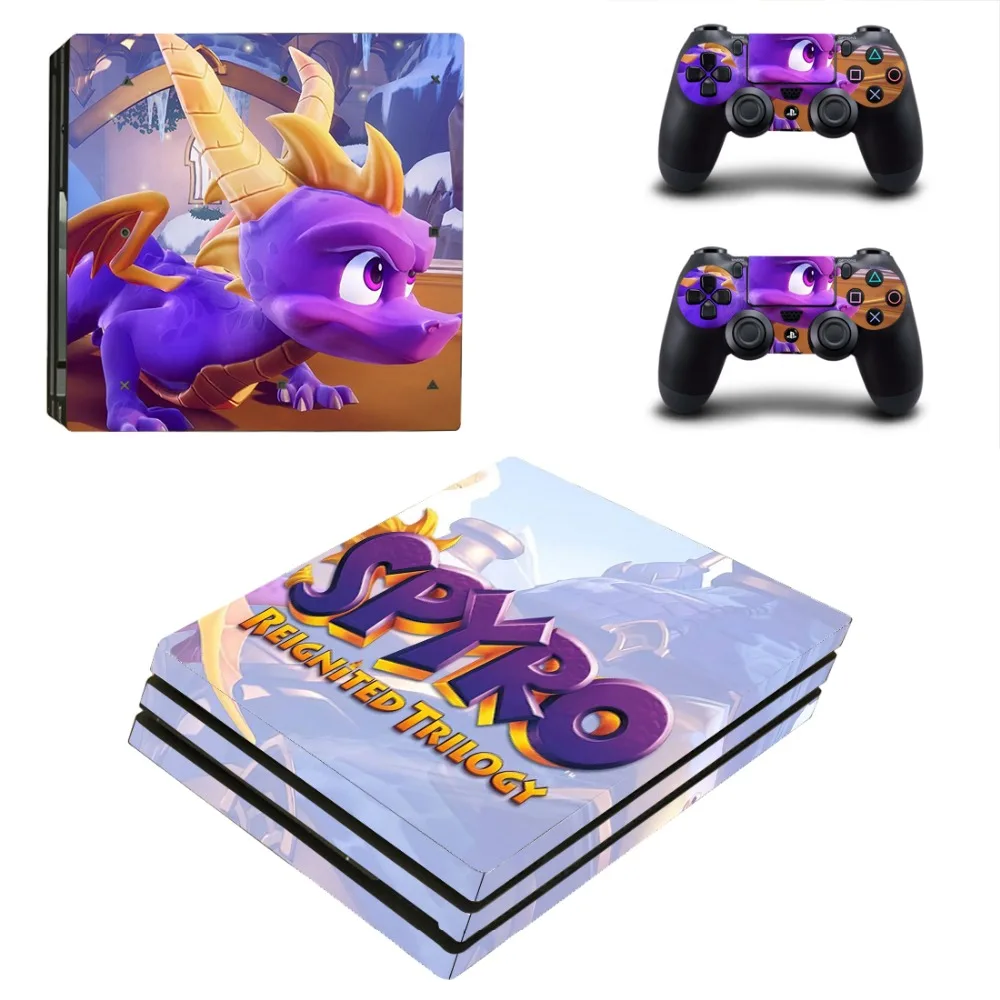 Виниловая наклейка Spyro The Dragon PS4 Pro для Playstation 4 2 контроллера Pro|Наклейки| |