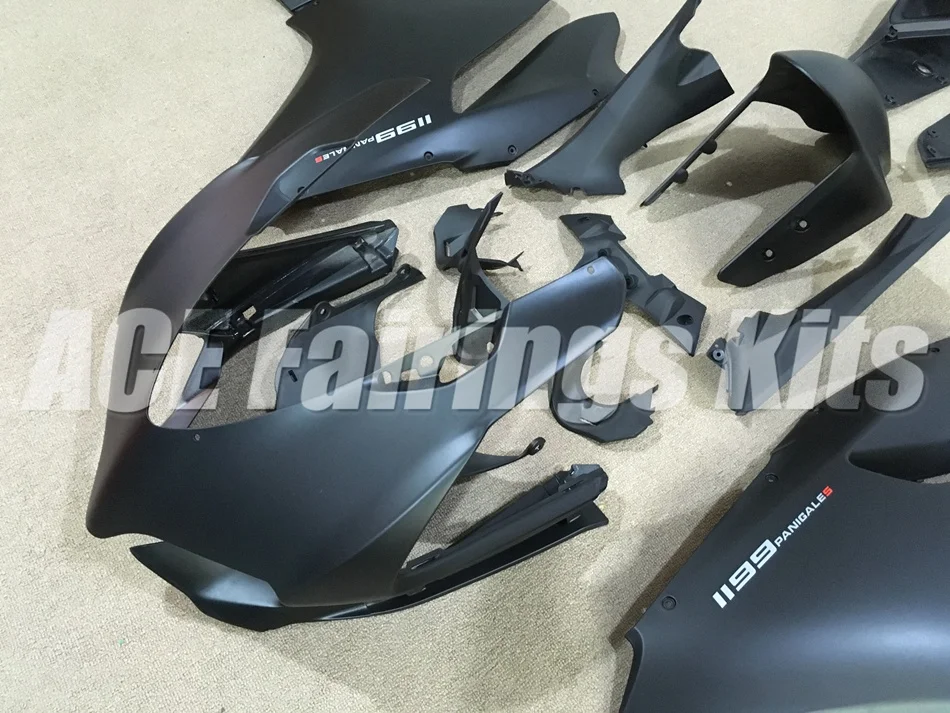 Новая инъекция ABS Обтекатели для DUCATI 899 1199 S Panigale 12 13 14 15 16 899R 1199R 899S 2012 2016 черный
