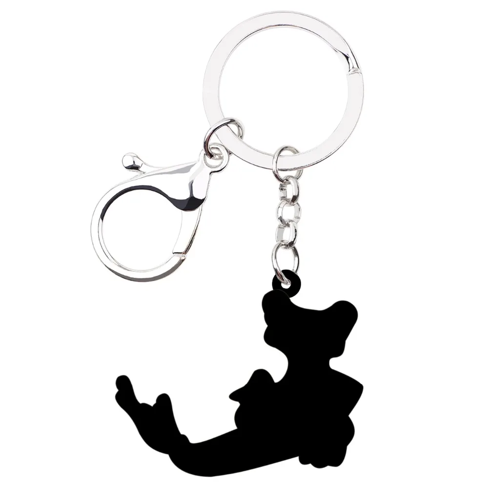 Bonsny Acrylic Swim Ring Frog Key Chains Keychain Holder Anime Animal Jewelry Gift For Women Girls Teens Bag Car Charms Pendant | Украшения