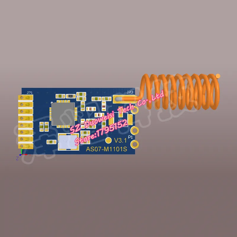 AS07-M1101S 433MHz SMD беспроводной модуль | CC1101 цифровой передачи Трансивер RF связи spi -