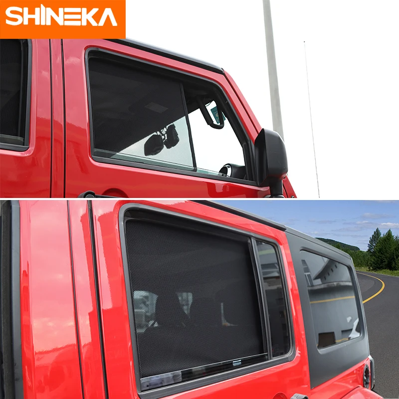 SHINEKA солнцезащитный козырек с боковым окном для Jeep wrangler 2007 2017 изоляционная сетка