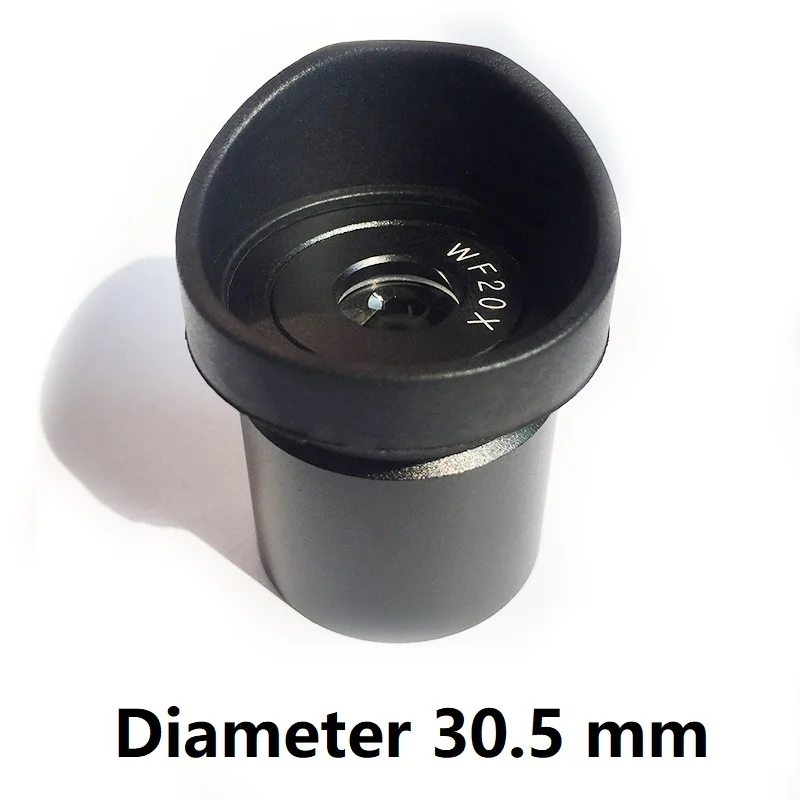 30.5 without Reticle WF20X окуляр оптические линзы для стерео микроскопа широкий вид поля с резиновыми Защитные Очки 20X WF20X/10 шкала для сетки - Цвет: 30.5 without Reticle