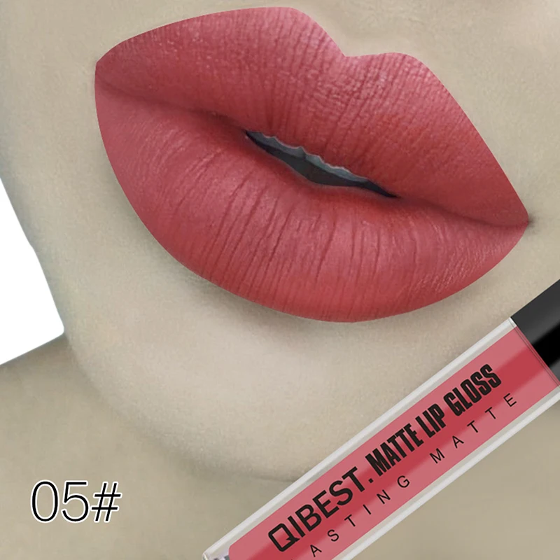 5 Qibest Matte Lipstick Liquid Nude Batom Mate Makeup Waterproof Liquid Lipstick Long Lasting Lip Tint Matte Cosmetic No-stick Cup - Цвет: 5
