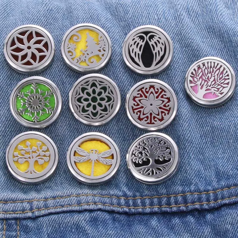 Круглый винтажный Ароматерапевтический парфюм ажурный узор броши для женщин