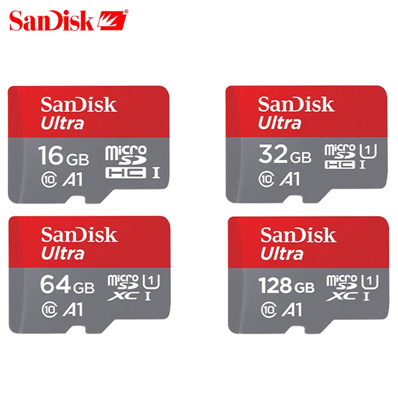 Оригинальный sandisk Micro SD карты Class10 памяти 16 ГБ 32 64 128 200 256 400 100 МБ/с. памяти|Карты