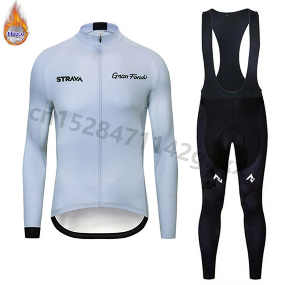 Strava, длинный рукав, Майо, Ropa Ciclismo Invierno, термо флис, велосипедная команда, Велоспорт, Джерси, набор, зима, MTB, одежда для велосипеда - Цвет: 6