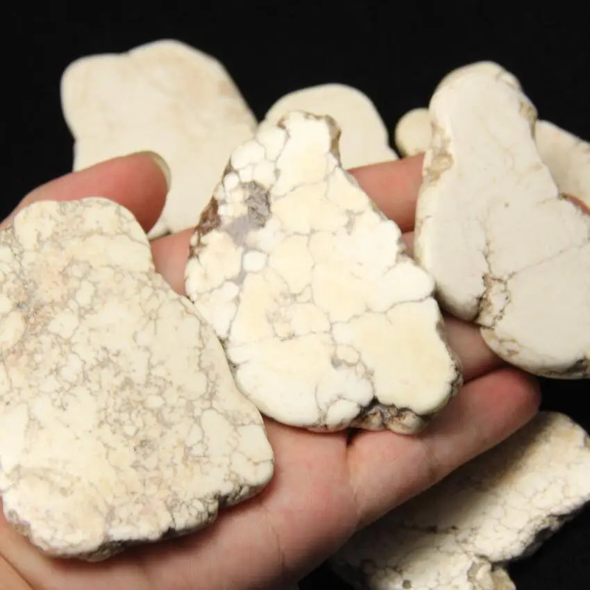 Бусины свободной формы из белого говлита без отверстий 55-90 мм 10 шт./лот | Украшения