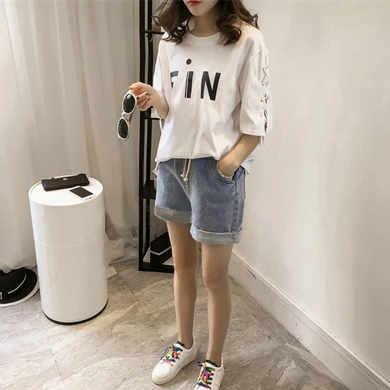 Футболка Для женщин сорочка Femme Camiseta Mujer летние для девочек короткий рукав