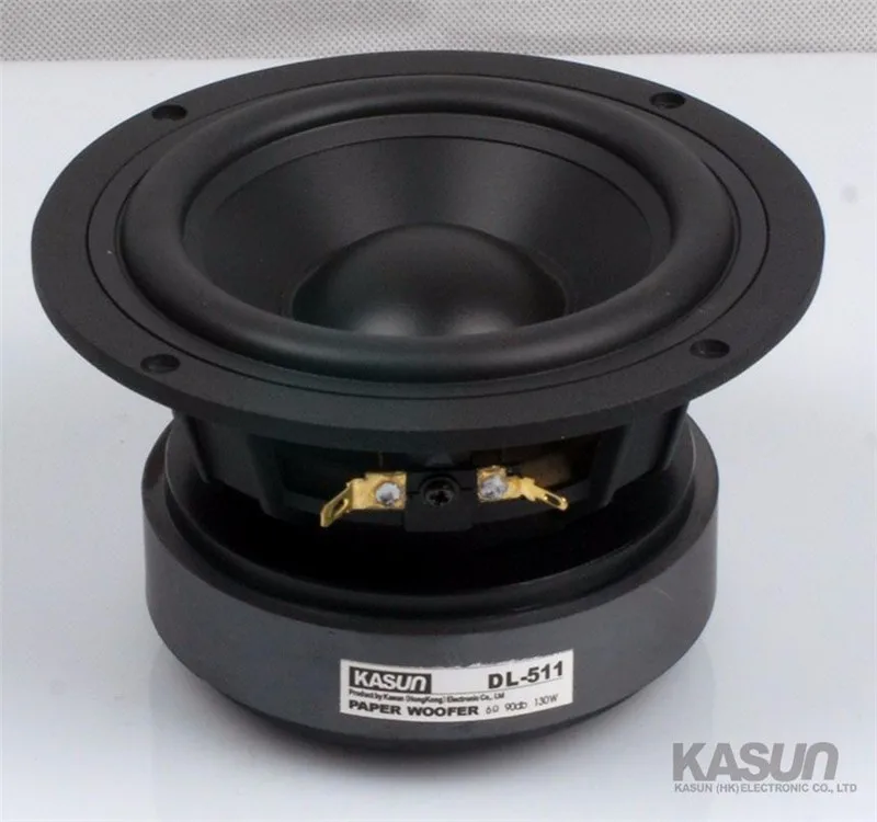 1 шт. Hi Fi серия бумажный сабвуфер громкоговоритель DL 511 5 дюймов басовая колонка 130