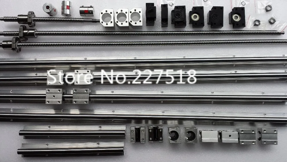Линейная направляющая SBR16 SBR20 + шариковые винты RM1605 SFU1605 BK/BF12 Корпус гайки муфты
