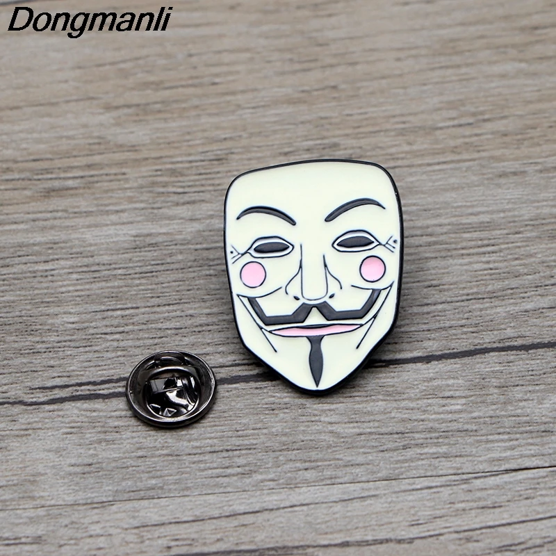 L3562 V для Vendetta Mask Horror булавки эмалированные булавки и броши для женщин и мужчин нагрудные булавки рюкзак сумки значки детские подарки ювелирные изделия