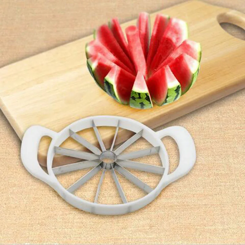 Творческий Арбуз Slicer резак фруктов Utensilios де Cozinha Дыня Ножи Cortador Melancia Кухня
