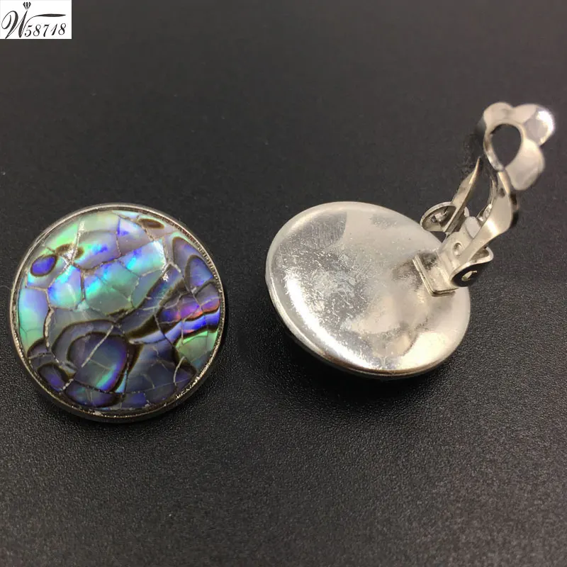 Круглые серьги клипсы с тигровым глазом Лазуритом кристаллом карнелианового