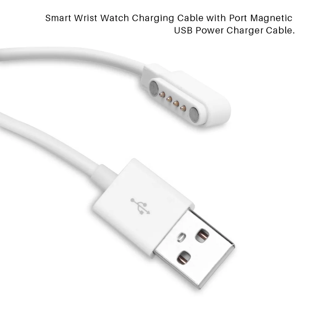 FORNORM Магнитный зарядный кабель USB 2,0 Мужской до 4 Pin Pogo Магнитный зарядный кабель шнур для умных часов GT88 G3 KW18 Y3 KW88 GT68