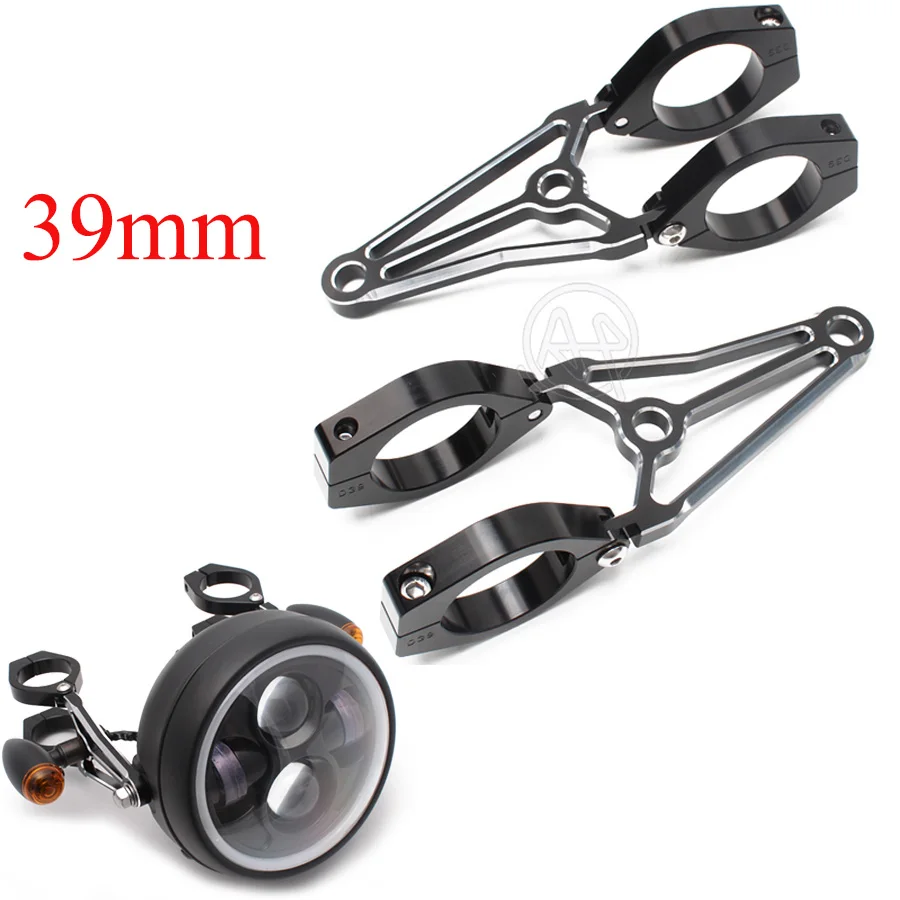 

1Pair Motorcycle Motorbike 39mm Aluminum Headlight Mount Bracket Fork Head Lamp Holder for Cafe Racer Motor Accessories