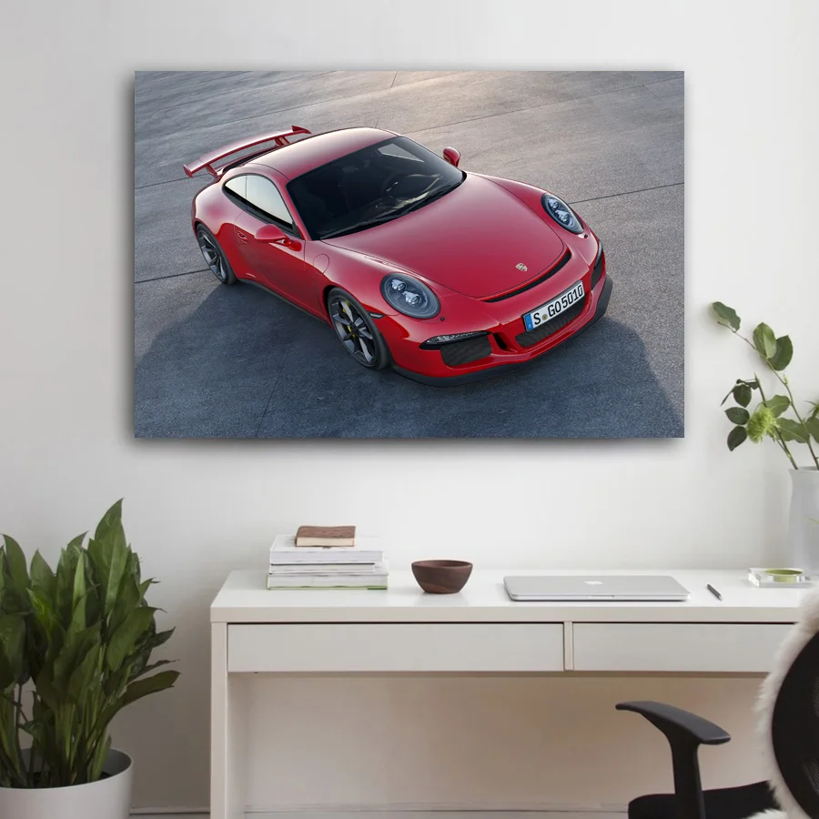 Автомобили Красный 911 GT3 супер автомобиль обои Холст Печатный настенный