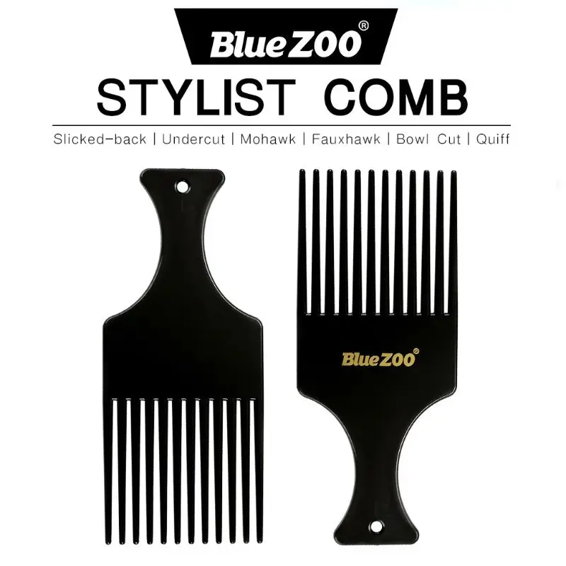 Мужская винтажная расческа для волос с широким зубом вьющихся Ретро стиль масло