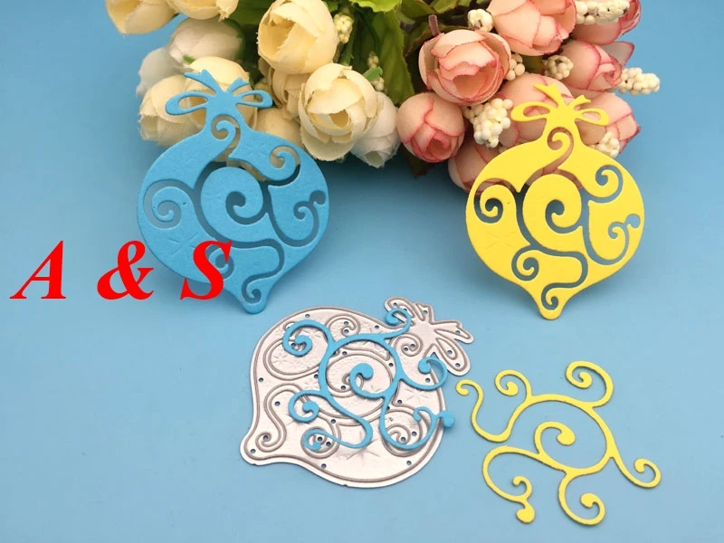 Металлические штампы S21 Рождественский шар карточка для скрапбукинга бумажные