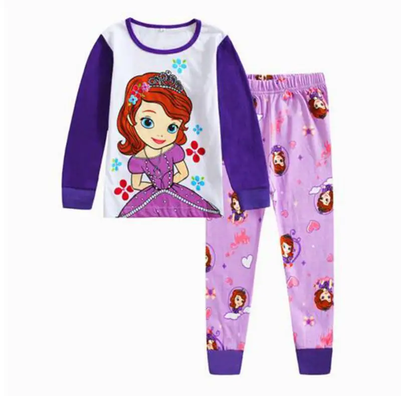 New year gift Kids Baby Boys Cartoon Pajama Sets 2pcs Children girls Sleepwear Homewear Long Sleeve Pajamas set for christmas | Детская