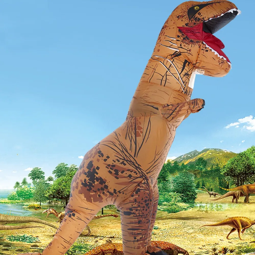 Вечерние костюмы для взрослых t rex костюм динозавра косплей фэнтези надувной