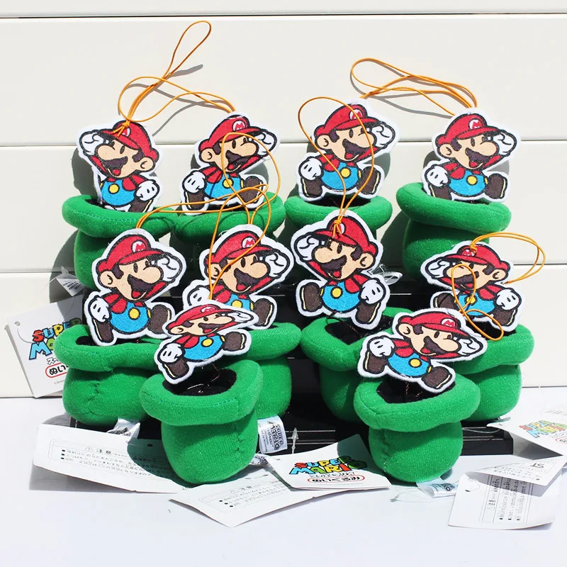10 см шт./лот плюшевые подвески в виде растений Super Mario Piranha мягкие куклы | Игрушки и