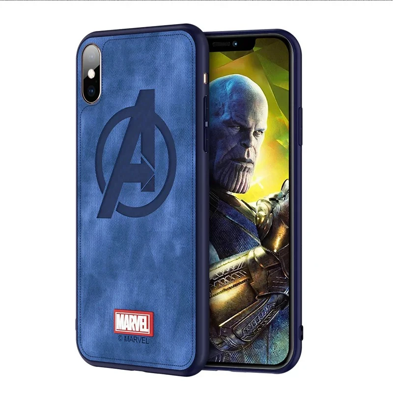 Fashion Brand Original The Avengers Phone Case For iPhone X XS MAX XR Huawei Mate 20 Pro Marvel Captain Sign Cloth Back Cover |