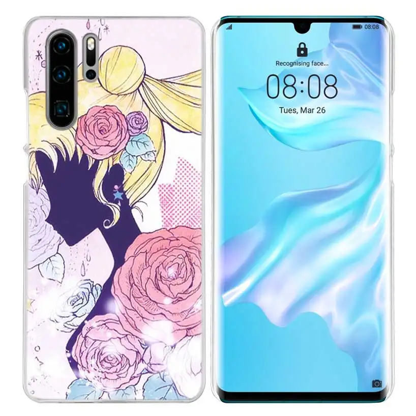 Чехол Sailor Moon Kawai для huawei P20 P30 P Smart Nova 4 3i P10 P9 P8 mate 10 20 lite Pro Mini, жесткий чехол для телефона из ПК, Новинка - Цвет: 03