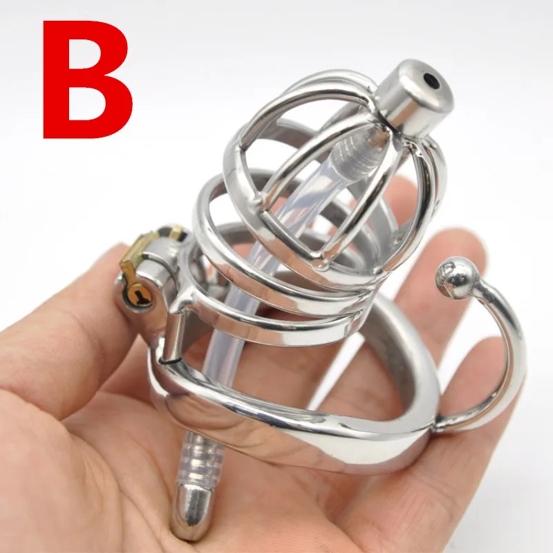 Малая клетка верности для мужчин из нержавеющей стали с дуговыми кольцами