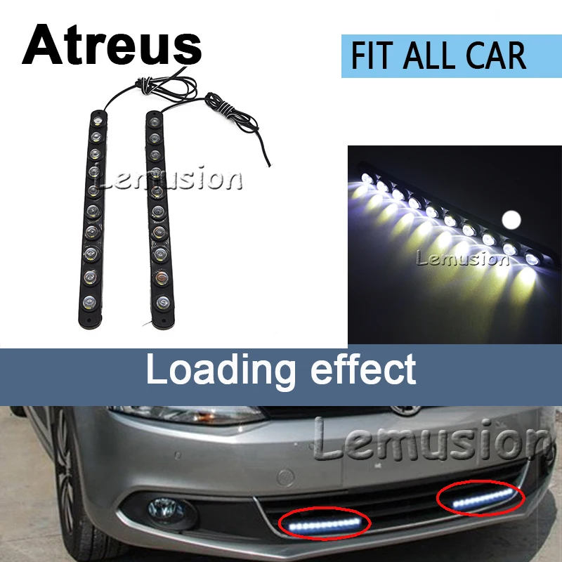 Atreus 2X Автомобильный светодиодный Габаритные огни 12В 6 светильник DRL Для VW BMW E46 E36