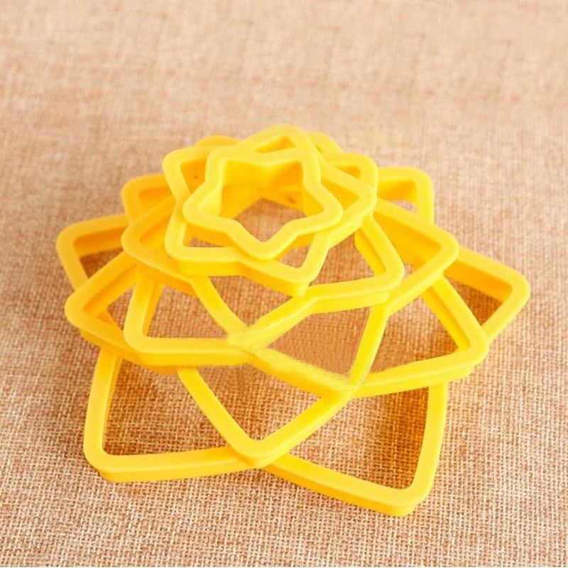 6 шт./компл. пластиковые плунжеры в форме звезд резак для печенья инструменты