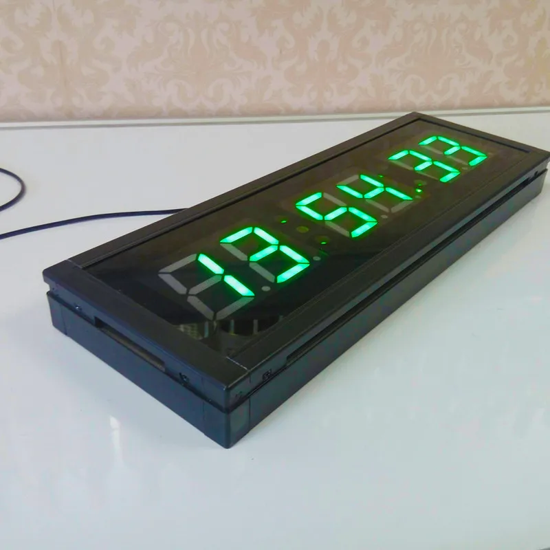 Большой дистанционный 3D светодио дный светодиодный цифровой Nixie настенные часы