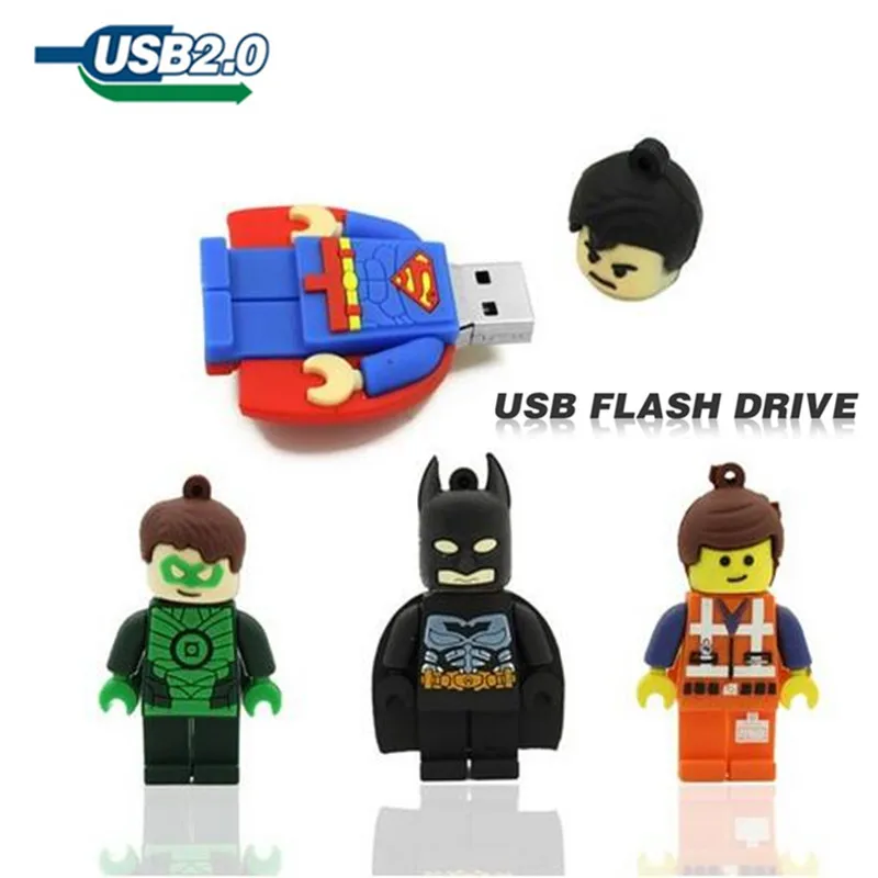 Карту флэш-памяти с интерфейсом usb 64 ГБ Флеш накопитель 32 флешки 16 8 4 Супермен