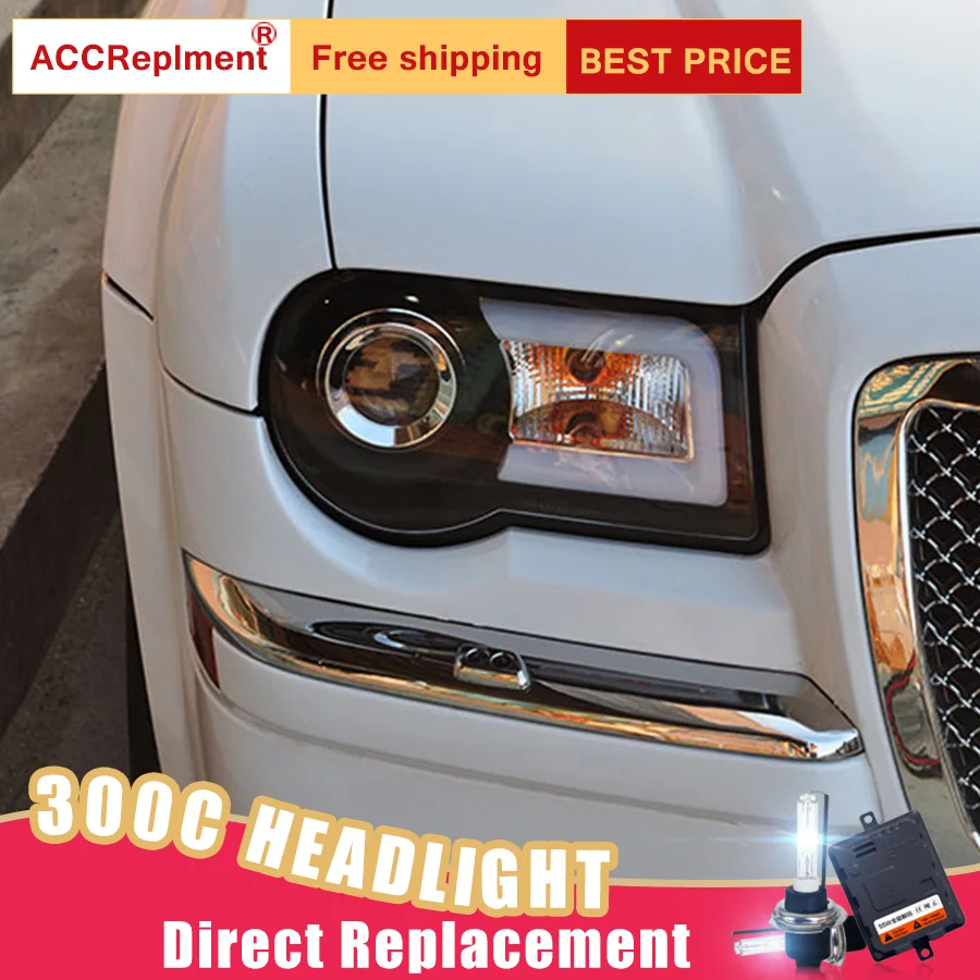 2 шт. светодиодный фары для Chrysler 300C 2005 2012 Автомобильные ангельские глазки