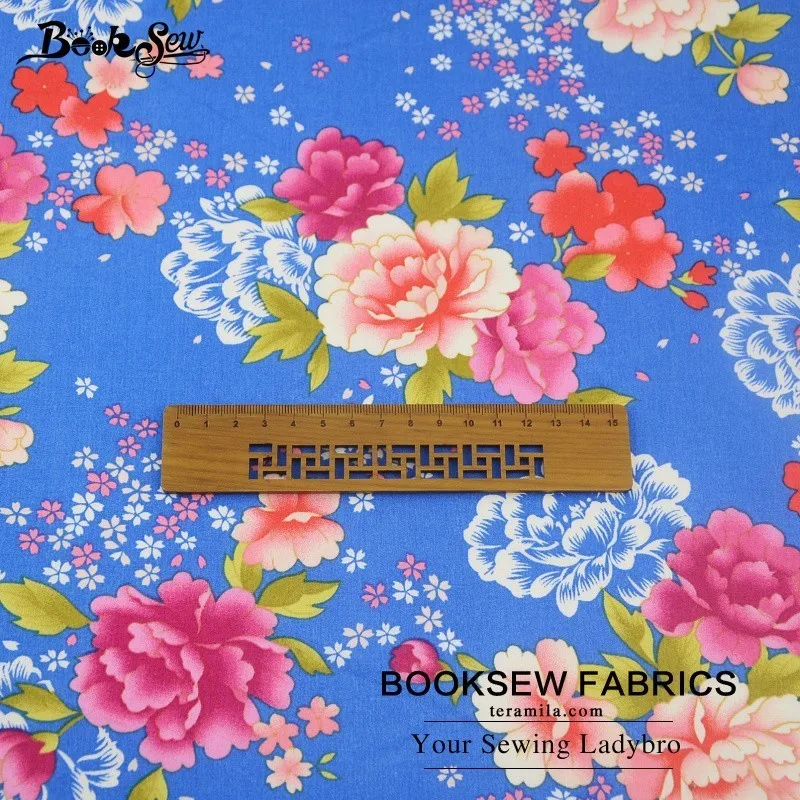 Booksew 100% хлопчатобумажная Поплиновая ткань жировая четверть цветочный дизайн