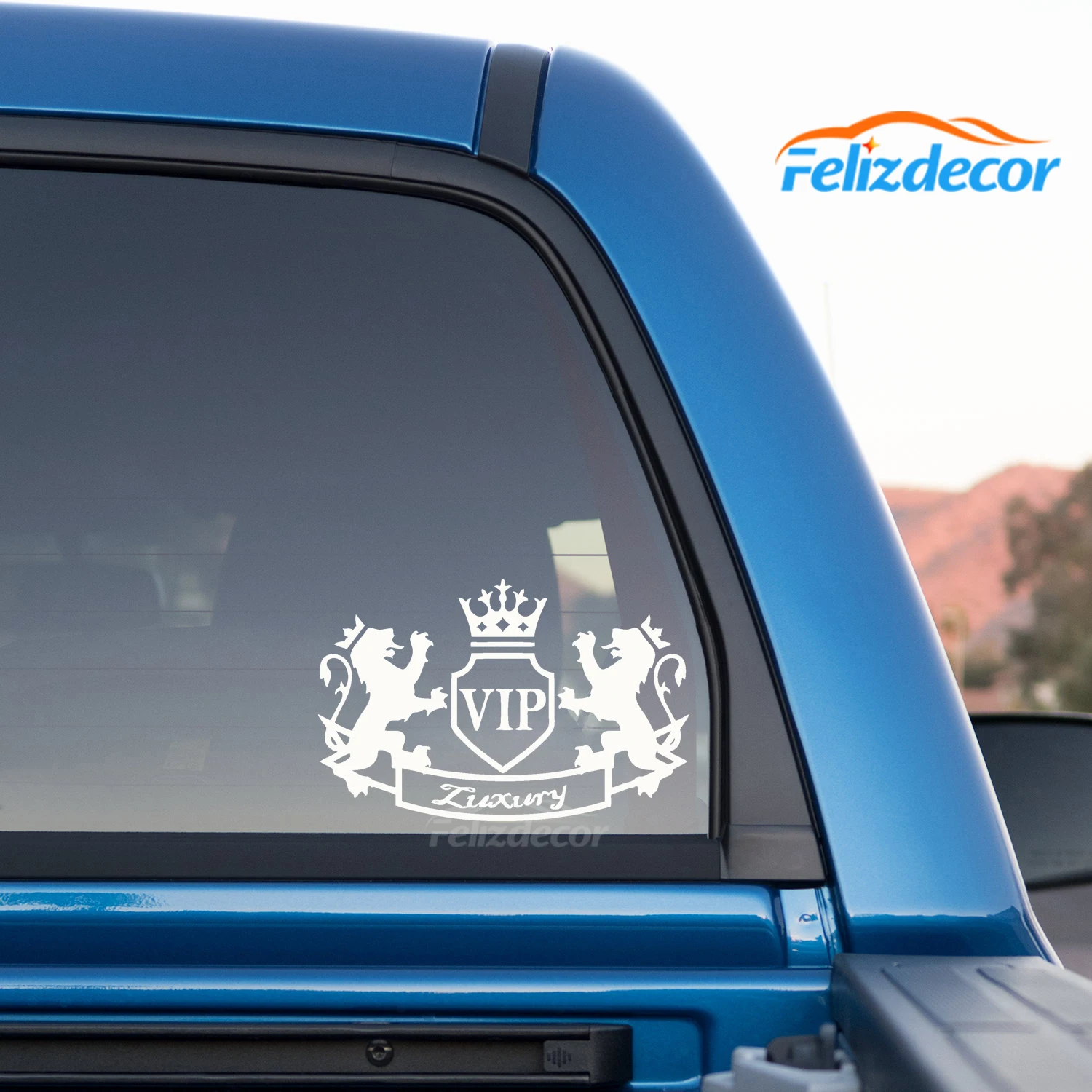 Роскошная Автомобильная наклейка с VIP два льва в короне автомобильная для кузова