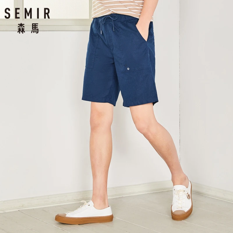 SEMIR мужские шорты кэжуал 2019 летние новые брюки хлопок и белье сплошной цвет