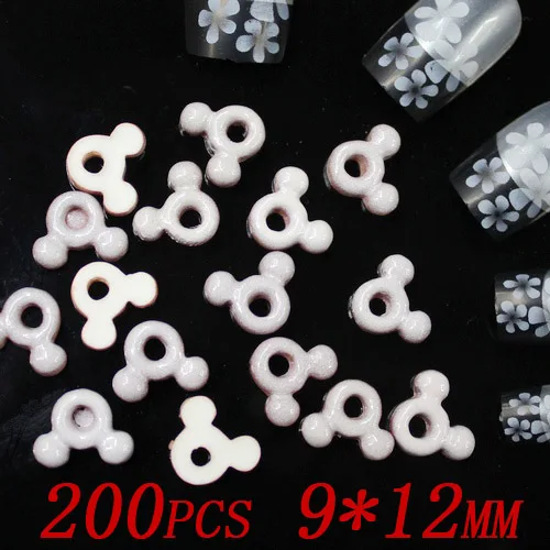 200 шт 9x12 мм Прекрасный дизайн головы Микки наклейки из смолы для дизайна ногтей принадлежности ногтей|mickey