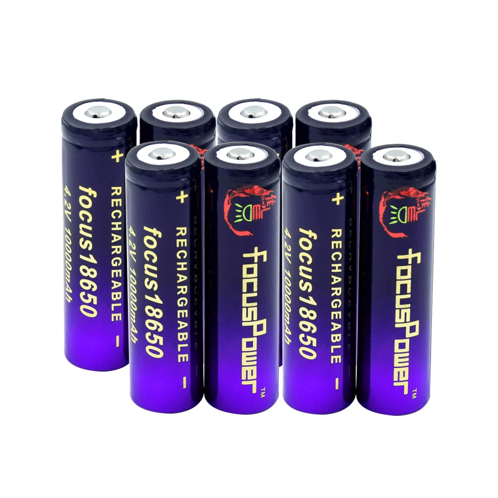 8 PCS Большая емкость 10000mah 3,7 v 18650 литий-ионная аккумуляторная батарея для фонарика фар - Цвет: 8 PCS