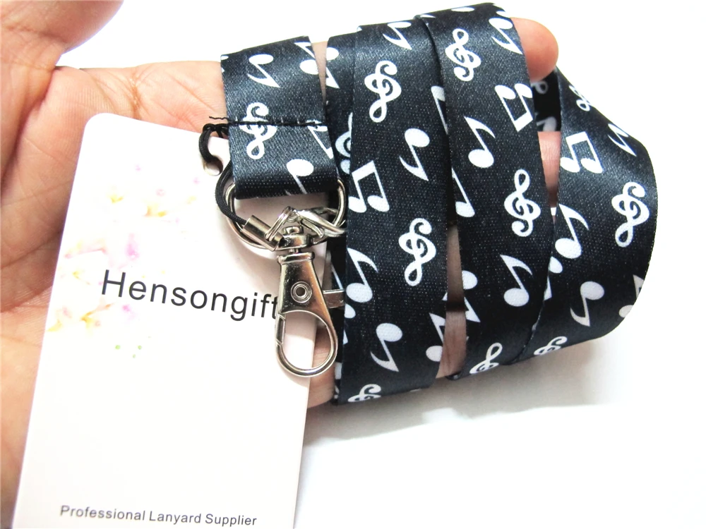 Hensongift Музыка Примечание значок шнурок для кейсг футляры для идентификационных карт точка Примечание шеи ремни для вечерние